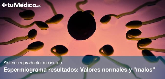 Espermiograma resultados: Valores normales y malos