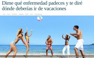 Dime qu enfermedad padeces y te dir dnde deberas ir de vacaciones 